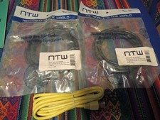 2 NTW Cat6 Snagless Unshielded RJ45 Ethernet Network Patch Cable Black 10 Ft 