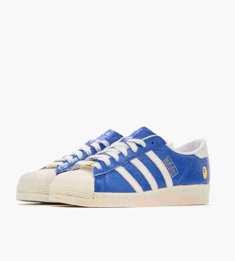 adidas BAPE x Superstar Vintage Blue White JR2702 Men Size | eBay