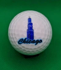 Chicago Illinois Sears Tower - Willis Tower logo golf ball