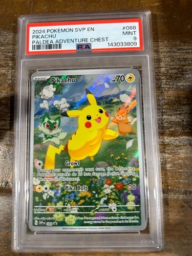 POKEMON 2024 SVP EN Paldea Adventure Chest PIKACHU #088 PSA 9 Mint RARE Promo