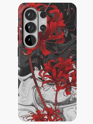 NEW! japanese red spider lily in vaporwave Iphone Samsung Tough Case