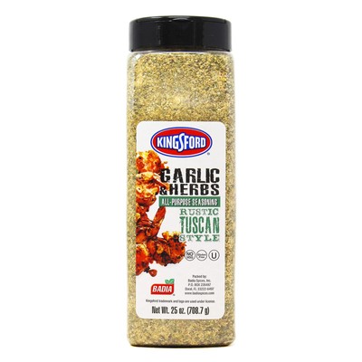 Kingsford Garlic & Herbs All-Purpose Seasoning 25 oz Rustic Tuscan Style for ...