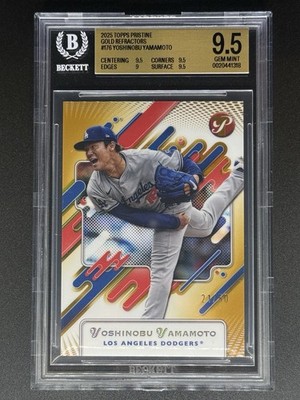 2025 Topps Pristine Yoshinobu Yamamoto Gold Refractor #176 /50 *BGS 9.5 Dodgers*