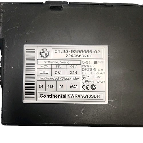 10-15 BMW Mini Cooper Theft Immobilizer CAS 3 Module 61359395656 Plus Cloning - Bild 2 von 4