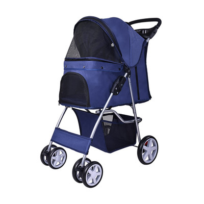 Elevon Pet Stroller 4 Wheels Multifunction Dog Cat Stroller Folding Portable
