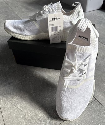 adidas NMD_R1 Primeknit Triple White Japan 45 1/3 US 11