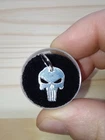 The Punisher Charm Pendant .999 Silver Hand Pour 2.1 Grams Solid With COA