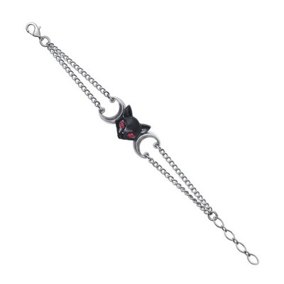 Alchemy Gothic Worshipping Bastet Zinn Armband BRANDNEU