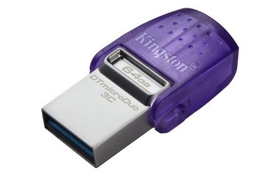 Kingston DataTraveler microDuo 3C DTDUO3CG3 64 GB USB 3.2 (Gen 1) Type C Flas...