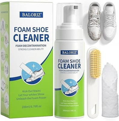 Shoe Cleaner Kit, 6.76 Oz White with Brush and 200ML, Green