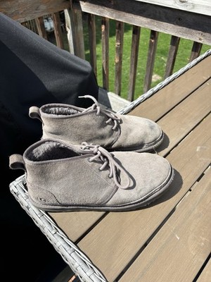 UGG Gray Suede Chukka Lace Up Ankle Boots Men's Casual Rubber Sole