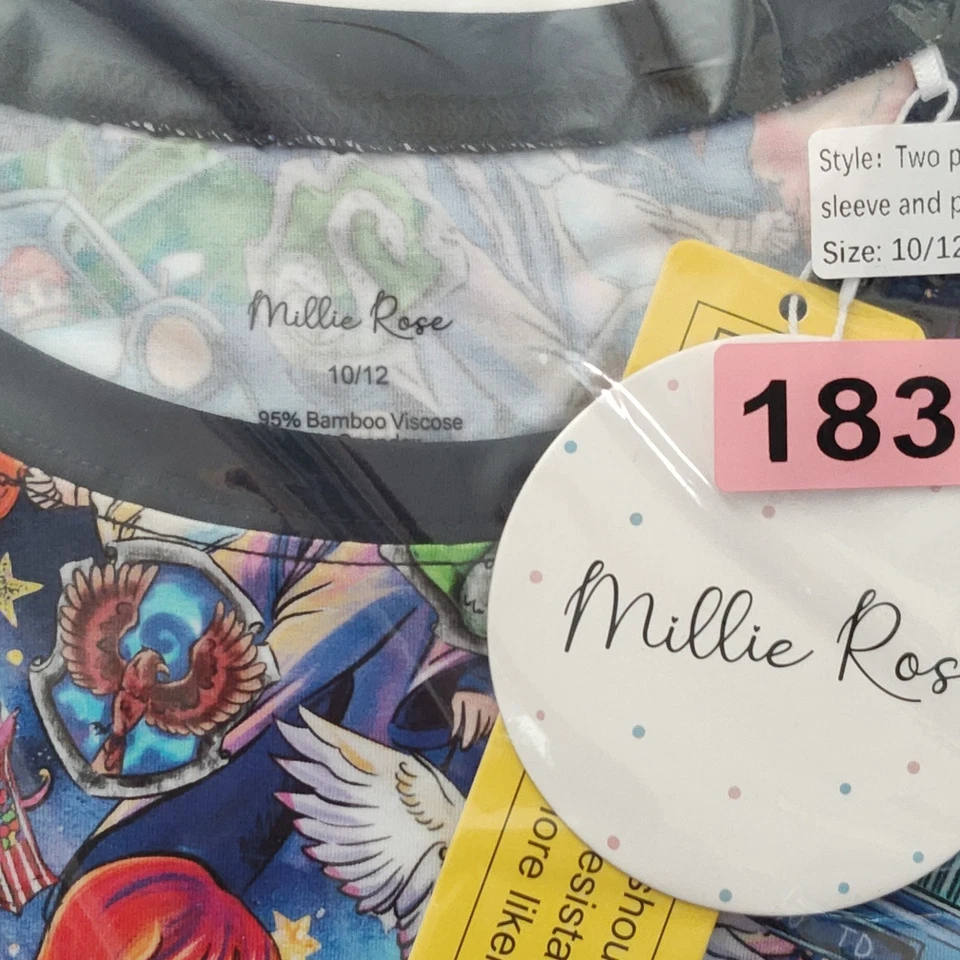 Millie Rose Harry Potter Unisex Kids Lounge Set 95% Bamboo Viscose 2 Piece 10/12 - Image 2 of 4