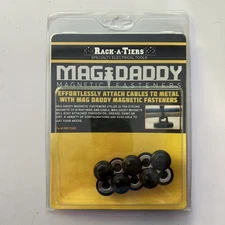 Rack-A-Tiers Mag Daddy Zip Tie Mount Black 10Lb 10Pk RM110BK