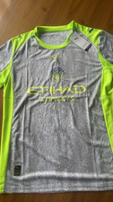 Image of PUMA Manchester City Goalkeeper Shirt Grey/Neon Yellow Long Sleeve Adult M