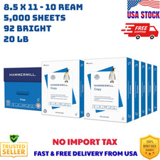 Hammermill Copy Plus 8.5" x 11" Printer Paper, 20 lbs 92 Brightness 5000 Sheets