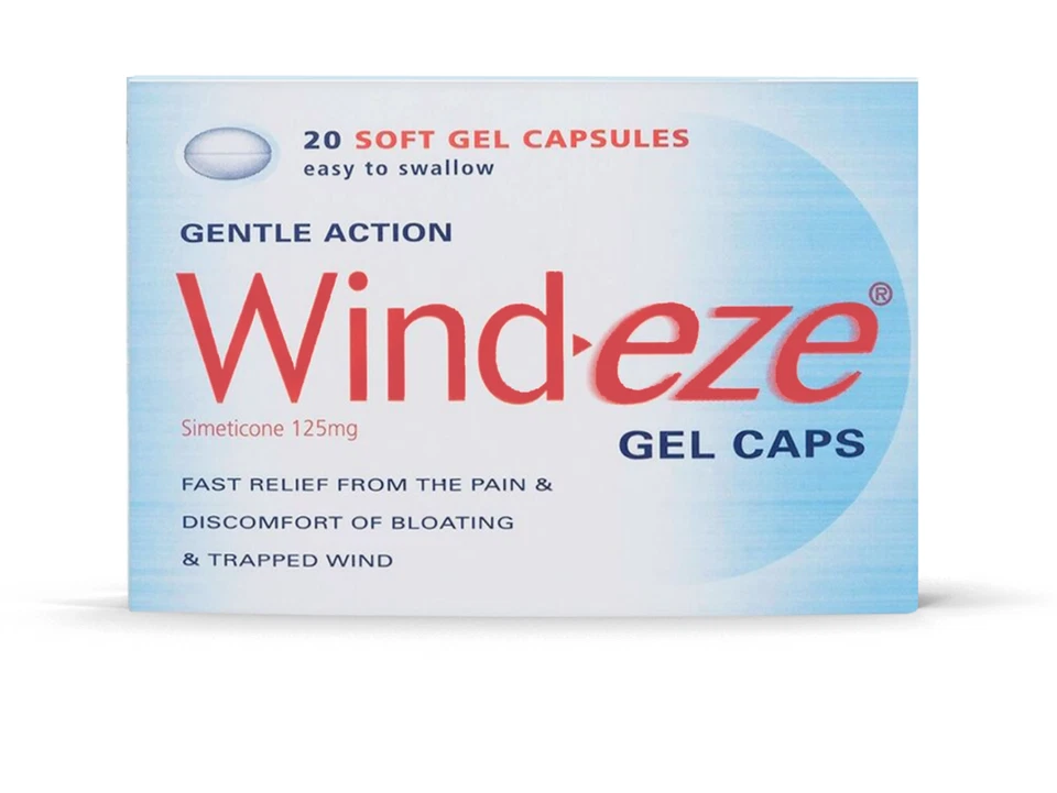 Wind-eze Gel Capsules Pack of 20 - Bloating & Trapped Wind Relief