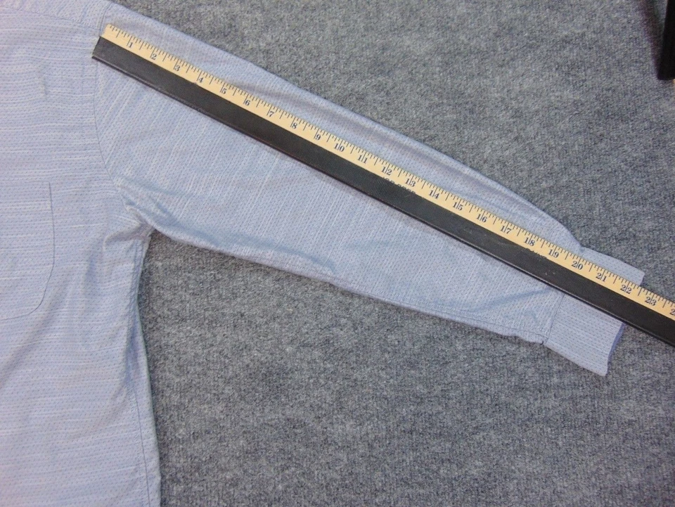 Camisa Neiman Marcus Para Hombre 16x32/33 Azul Gris Rayas Foto 4 de 4