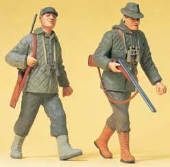 Preiser 45136 G Scale Recreation & Sports -- Walking Hunters pkg(2) - Picture 2 of 3
