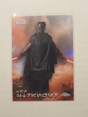 2025 Topps Chrome Star Wars The Stranger #AV-182 Aurebesh Refractor Parallel /99