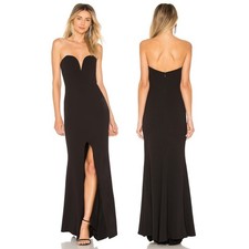 Nookie Honey Gown Maxi Strapless Prom Hoco Formal Party Event Guest Classy Sz M