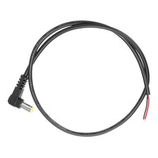 5.5mm x 2.1mm Right Angle 90 Degree DC Power Male Plug Jack to Bare Wire, 0.5m
