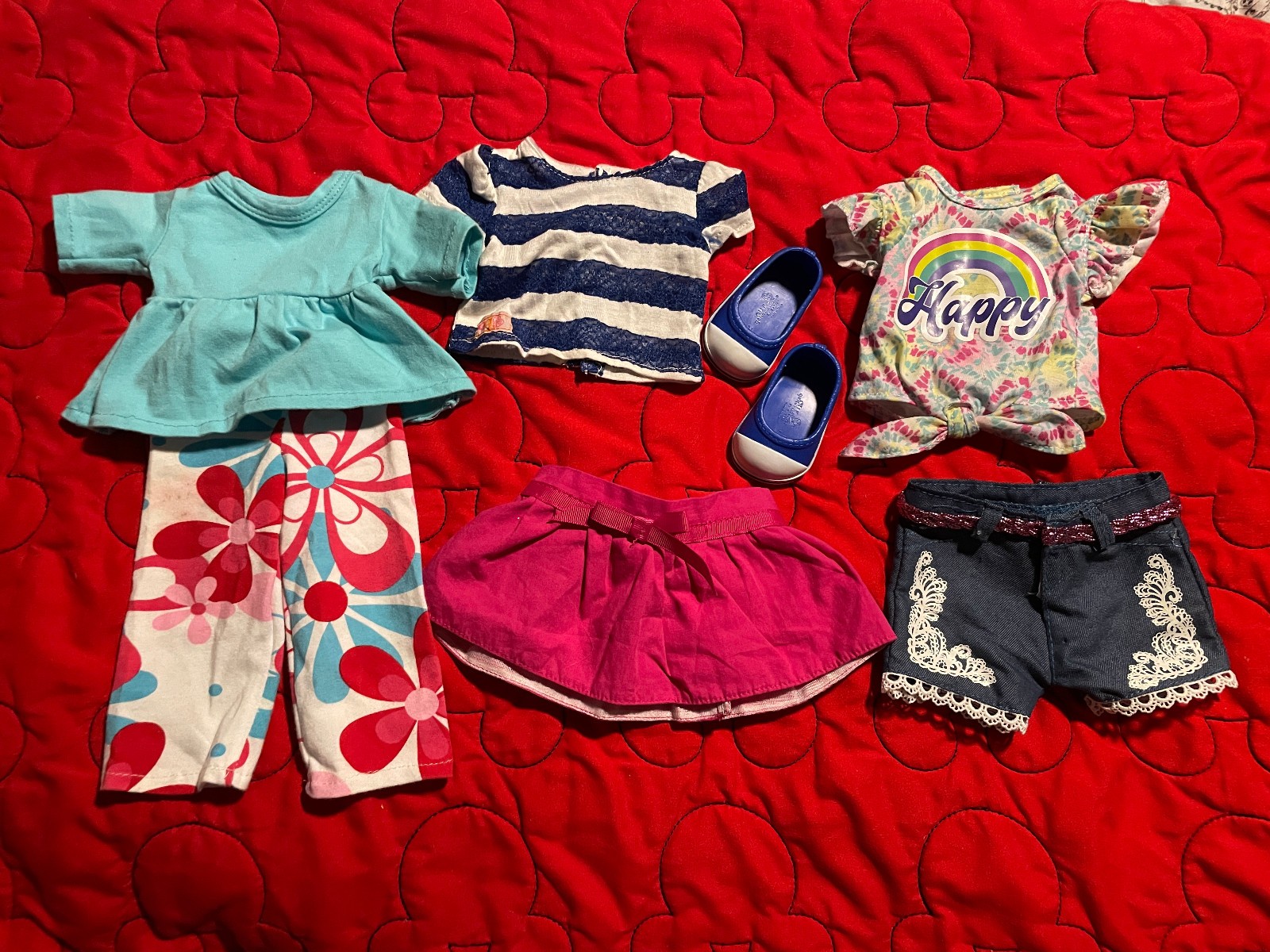 Tops Bottoms Shoes Lot 7pc.