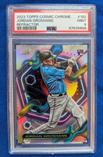 PSA 9 Jordan Groshans REFRACTOR 2023 Topps Cosmic Chrome #182 RC Marlins