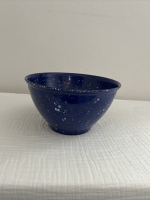 RACHEL RAY Melamine Blue Speckled Confetti 10  MIXING / GARBAGE Bowl