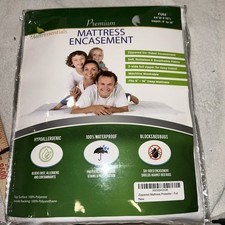 SafeRest Premium Mattress Encasement - FULL Size Waterproof, Breathable, 12  NEW