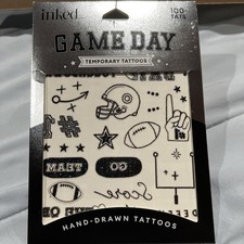 Inked by Dani Game Day Touchdown Football Temporary Tattoos Tailgate Homecoming