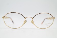 Vintage Brille Nina Ricci NR 2068 F Gold Oval Brillengestell eyeglasses