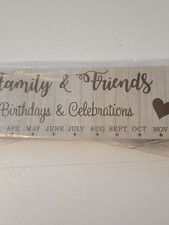 Family Birthday Board Plaque DIY Hanging Wooden Wedding Reminder Calendar Gifts