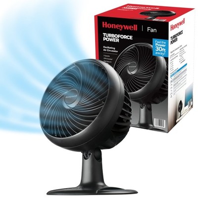 Honeywell Turbo Force Oscillating Table Fan, 3 Speeds, Air Circulator