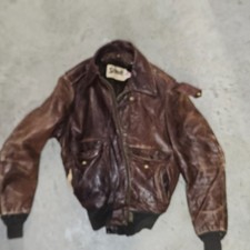 Vintage Schott NYC Leather Bomber Jacket Size...