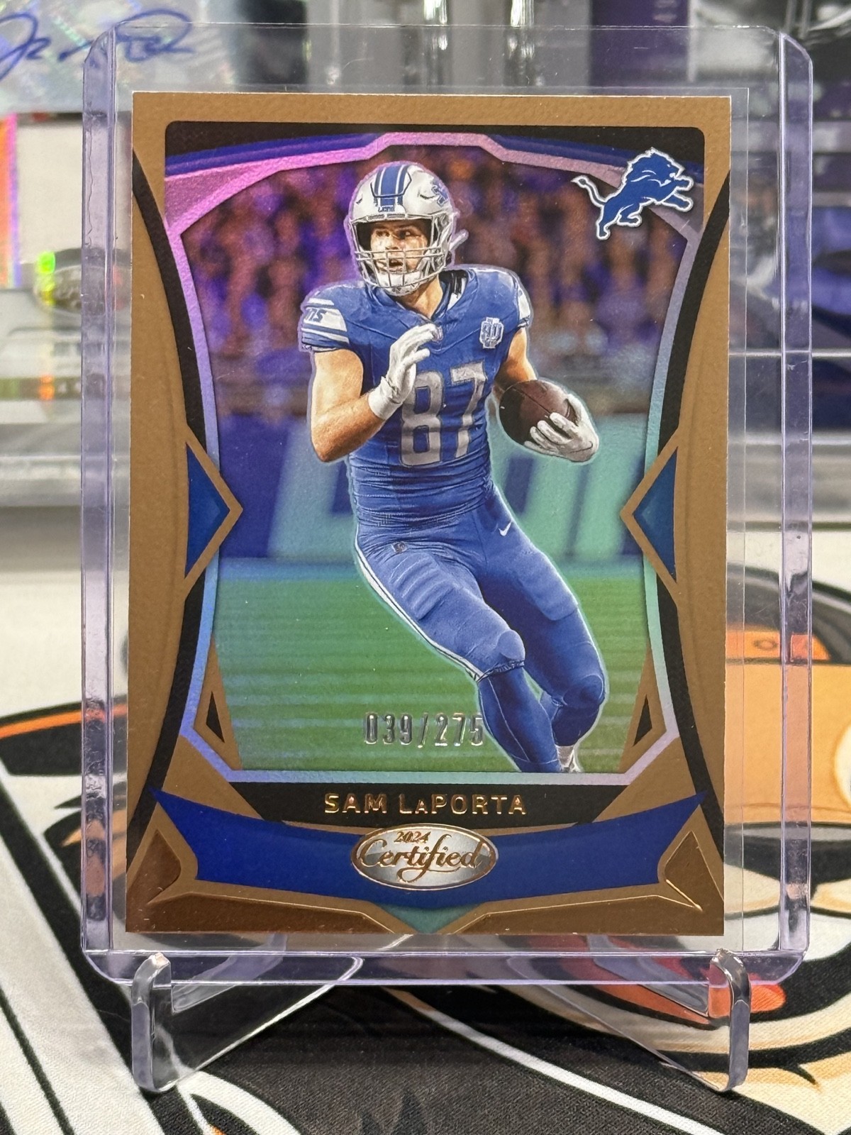 2024 Panini Certified Sam LaPorta #87 Mirror Bronze /275