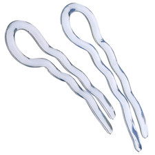 Paris CP3514 French Twist Stick Hair Fork, 2 Medium Wavy U Shaped Hair Pin Clip