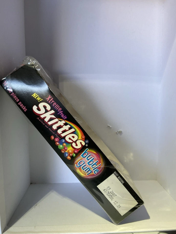 Caja de exhibición sellada Skittles Xtrme Gum 1/2 descatalogada paquetes individuales Foto 4 de 4