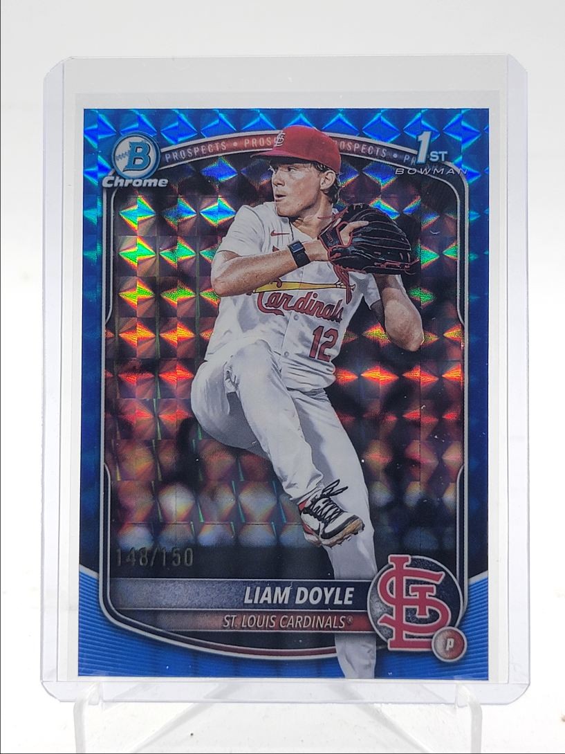 LIAM DOYLE 2025 BOWMAN CHROME DRAFT 1ST BLUE GEOMETRIC /150 Q3967