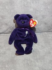 Princess Diana Bear Retired Original 1997 Ty Beanie Baby Made in China