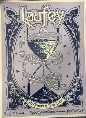 2025 10/15 Laufey A Matter Of Time New York Poster NY Garden NYC
