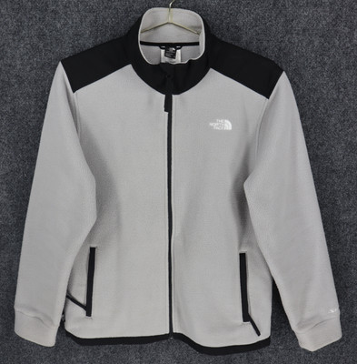 The North Face Alpine Polartec 200 Full Zip Fleece Jacket Men Medium Gray Black