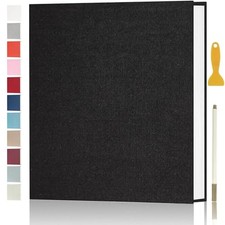 Photo Album Self Adhesive Pages Scrapbook 40 Pages, 11x10.6 Black