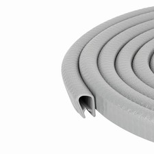 Gray Edge Trim Large Size U Height: 21/32", Grip Range: 3/64" - 5/32" for...