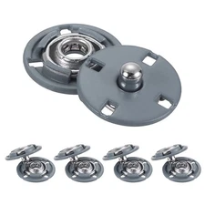 5Pcs Snap Buttons, Metal Invisible Buckle (Gray, 15mm)