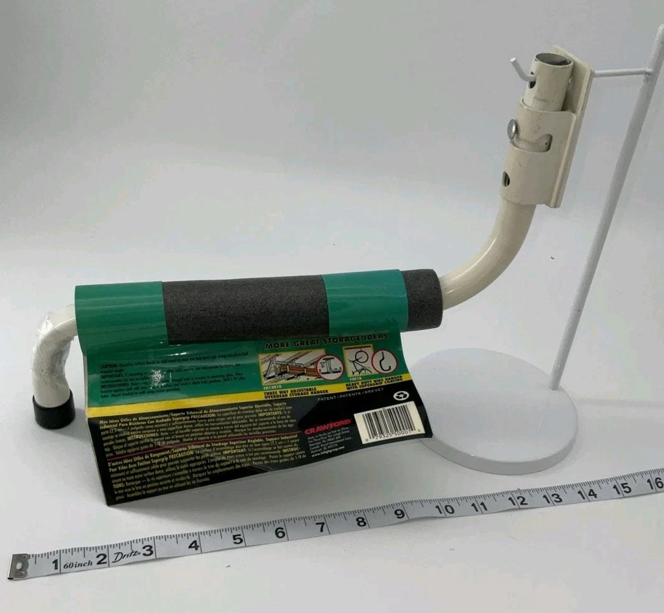 Percha giratoria Crawford de acero blanco súper gancho - Soporta hasta 50 libras Foto 4 de 4