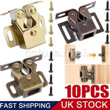10x Twin Double Roller Catch Latch Cupboard Wardrobe Furniture Home Caravan Boat