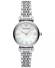 Emporio Armani AR11204 Women's Two-Hand Silver Stainless Steel Watch