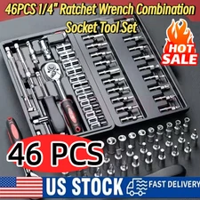 46pcs/set Drive Socket Set Ratchet Wrench Set Car Tool Kit,Bit Mechanic Tool Set