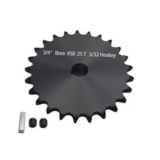  50 Roller Chain Sprocket 25 Tooth 3/4" Bore 3/16" Keyway 3/4 inch 25tooth