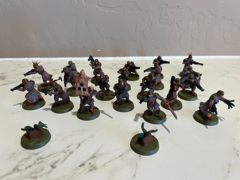 20x traitor guardsmen 40k, under nurgle influence, major conversion lot